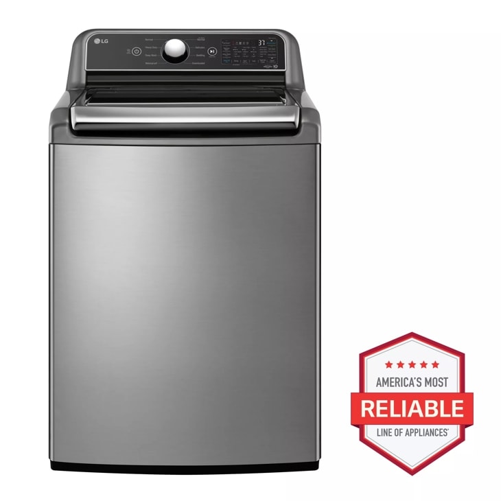 LG 5.3 Cu. Ft. Top Load Washer with 4-Way Agitator and TurboWash3D in White