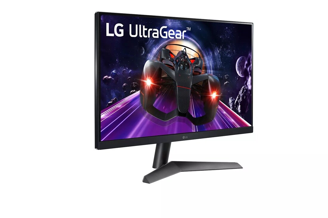 Left side view of the 24 Inch LG UltraGear (24GN60R-B) gaming monitor with 144Hz refresh rate and 1ms (GtG) response time