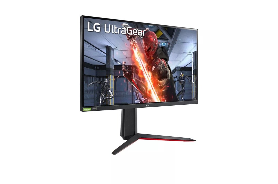 Left side view of the 27 Inch LG UltraGear (27GN65S-B) gaming monitor with 144Hz refresh rate and 1ms (GtG) response time