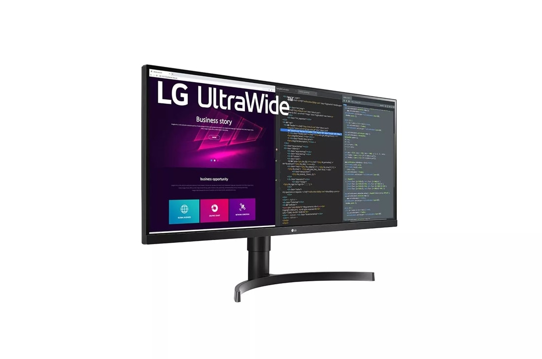 LG 34 inch Curved Ultrawide™ WQHD (3440 x 1440) Monitor, Black- 34WR50QC-B,  New 