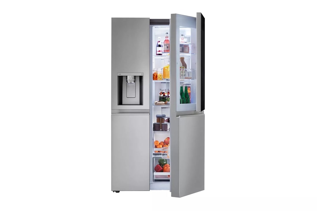 LG 27 cu. ft. Side by Side Smart Refrigerator w/ InstaView and Craft Ice in  PrintProof Stainless Steel LRSOS2706S - The Home Depot