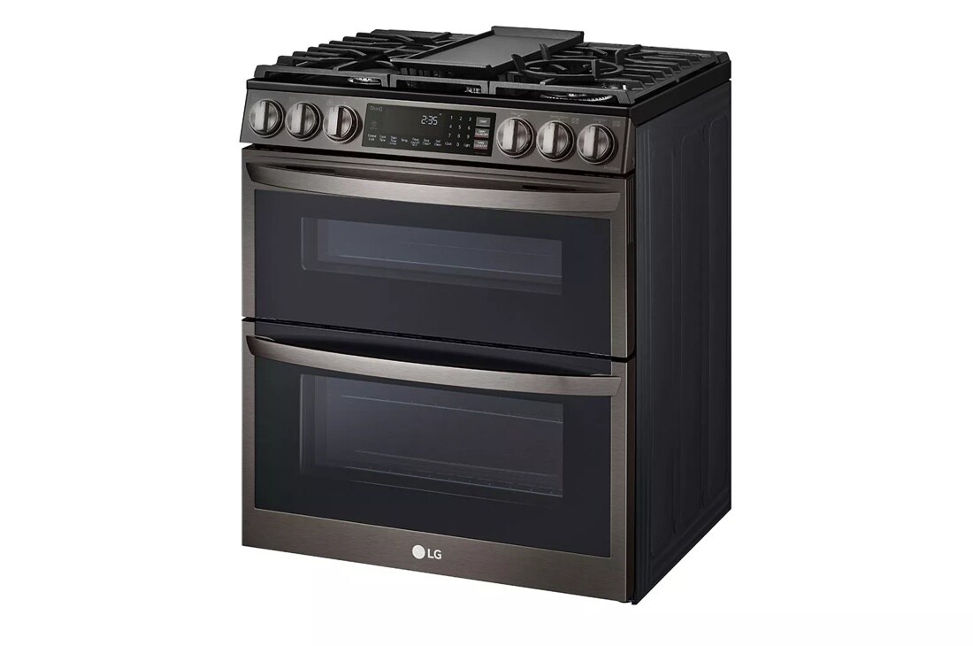6.9 cu. ft. Smart InstaView® Gas Double Oven Slide-in Range with ProBake® Convection, Air Fry, and Air Sous Vide