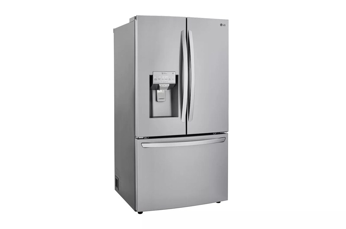 24 cu. ft. counter depth refrigerator with craft ice left side angle view