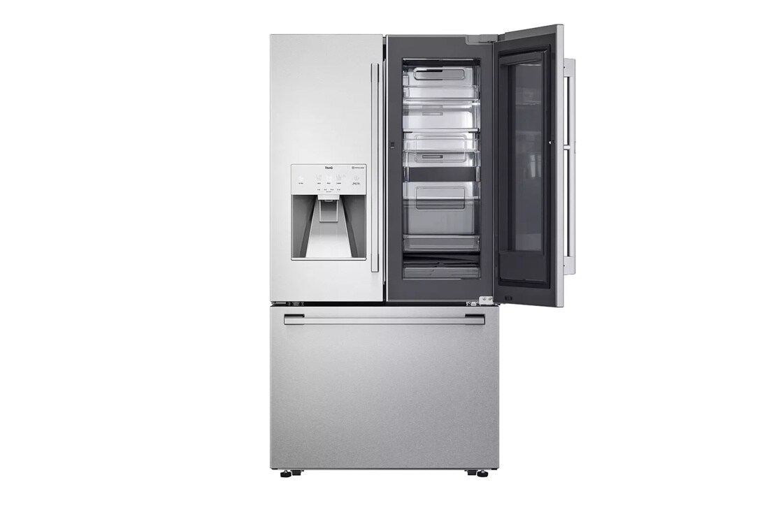 lg studio 24 cu. ft. door-in-door counter-depth refrigerator with right door open
