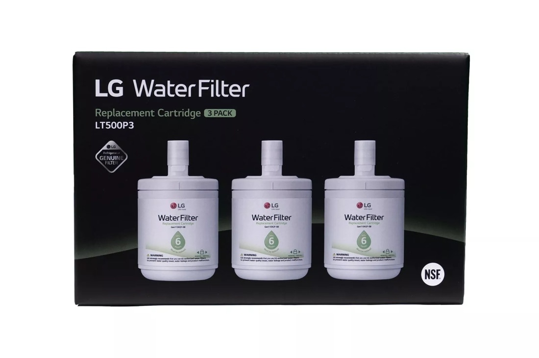 LG LT500P3 - 6 Month / 500 Gallon Capacity Replacement Refrigerator Water Filter 3-Pack (NSF42*)