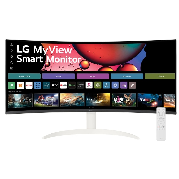 34" MyView Smart Monitor WQHD 21:9 Curved Screen 100Hz with webOS