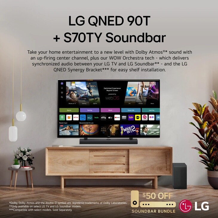 S70TY LG Soundbar for TV with Dolby Atmos® 3.1.1 channel