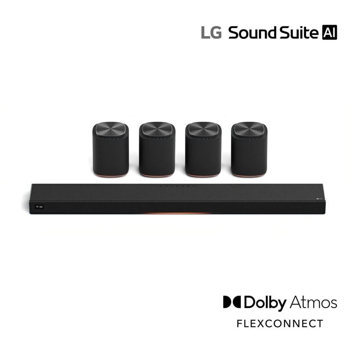 LG M5-P4_H7 Soundbar with wireless rear speakers and Dolby Atmos, FLEXCONNECT Front View