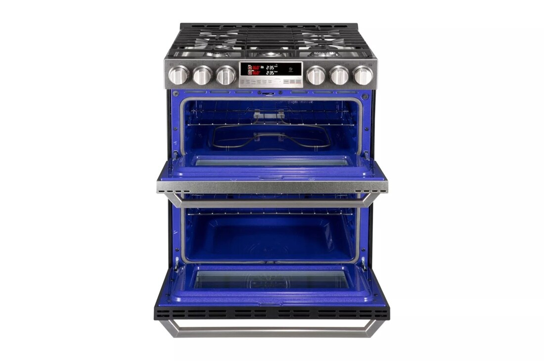 LG SIGNATURE 6.9 cu.ft. Smart wi-fi Enabled Gas Double Oven Slide-In Range with ProBake Convection®