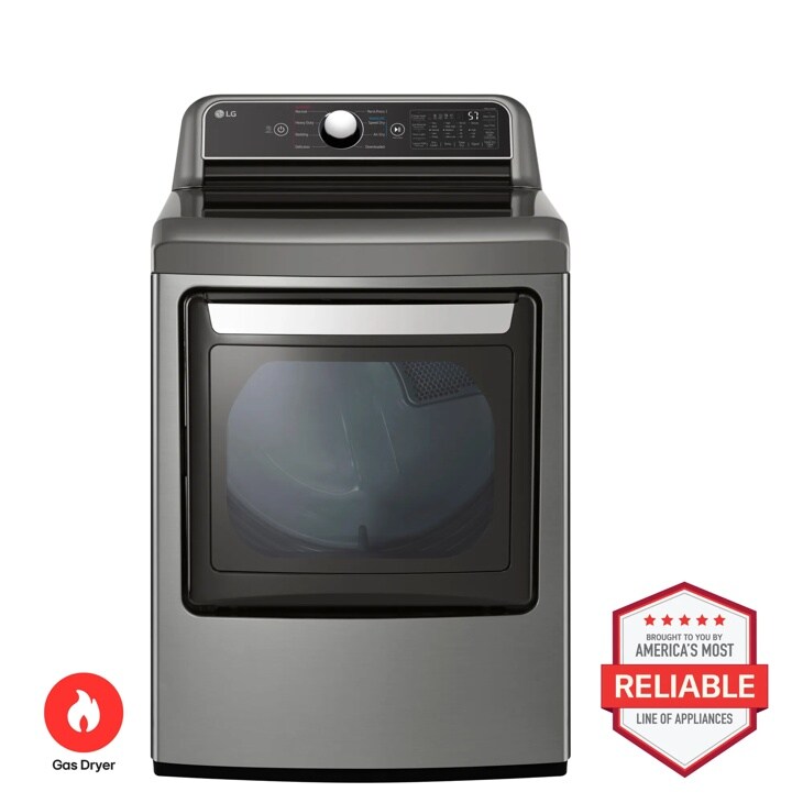 LG DLG7401VE Top Load Gas Dryer Brought to You by Americas Most Reliable Line of Appliances - Front View