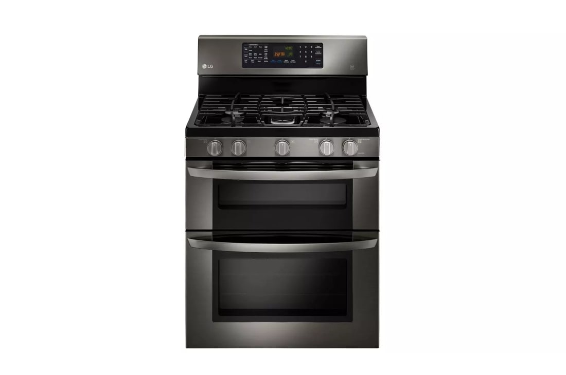LG Black Stainless Steel Series 6.1 CU. FT. CAPACITY GAS DOUBLE OVEN RANGE WITH EASYCLEAN®