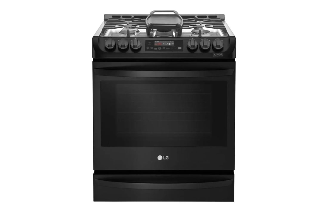 6.3 cu. ft. Smart wi-fi Enabled Gas Single Oven Slide-In Range with ProBake Convection® with Essex cabinets in White