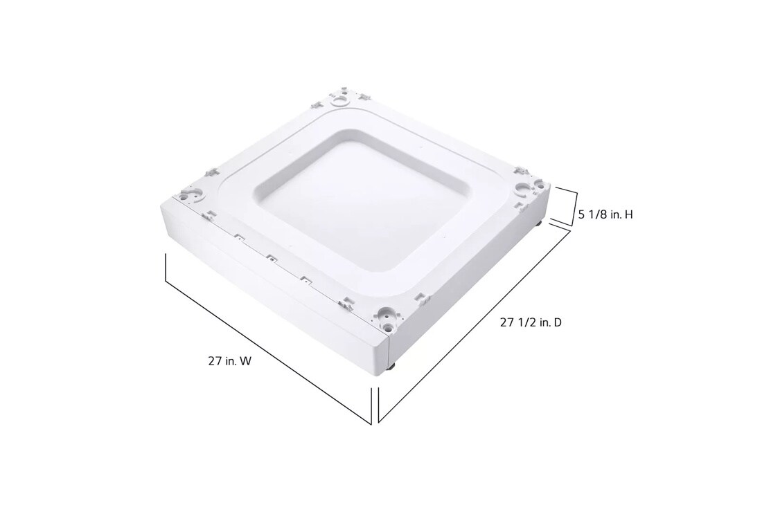 ADA Compliant Laundry Pedestal Riser - White