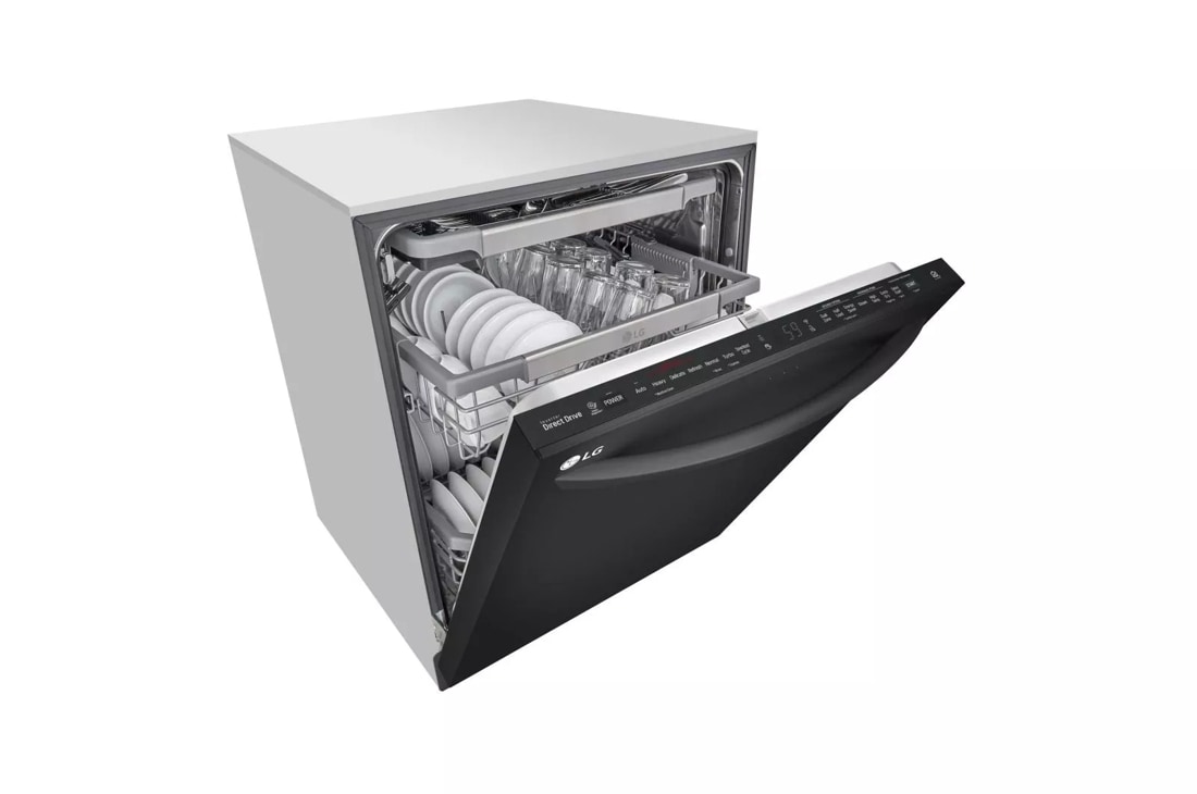 Lg top control dishwasher store with quadwash and easyrack plus