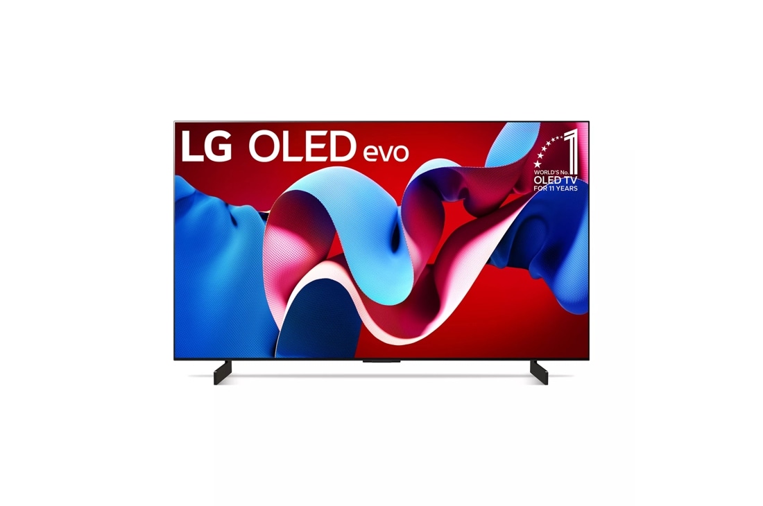 42 inch class LG 4K OLED evo TV front view