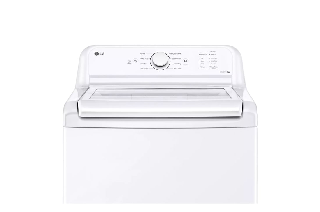 LG WT6105CW 4.1 CuFt Electric Top Load White Washer with SlamProof® Glass  Lid
