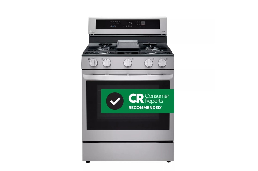 LG LRGL5825F 5.8 cu ft. Smart Wi-Fi Enabled True Convection InstaView® Gas Range with Air Fry