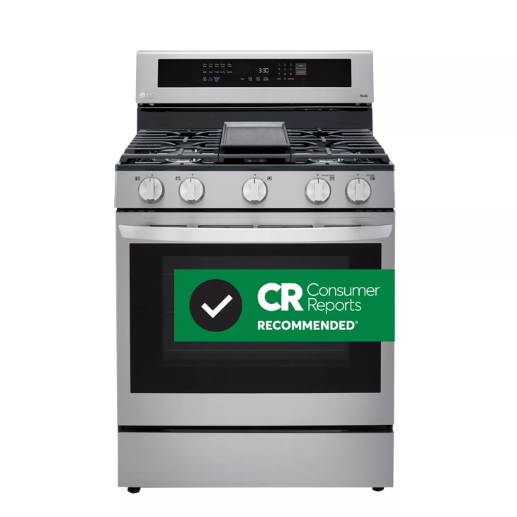 5.8 cu ft. Smart Wi-Fi Enabled True Convection InstaView® Gas Range with Air Fry