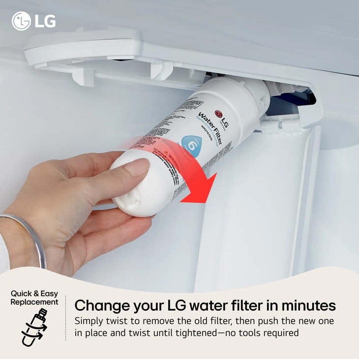 LG - ADQ36006101 - Filtre à Eau pour Réfrigérateur LT700P