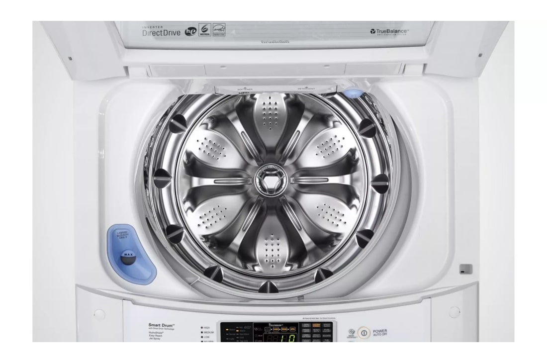 LG WT4801CW 27 Inch Top Load Washer with 3.7 cu. ft. Capacity, 8 Wash  Cycles, TrueBalance Anti Vibration System, EasyDispense, Stainless Steel  Tub and Direct Drive Motor