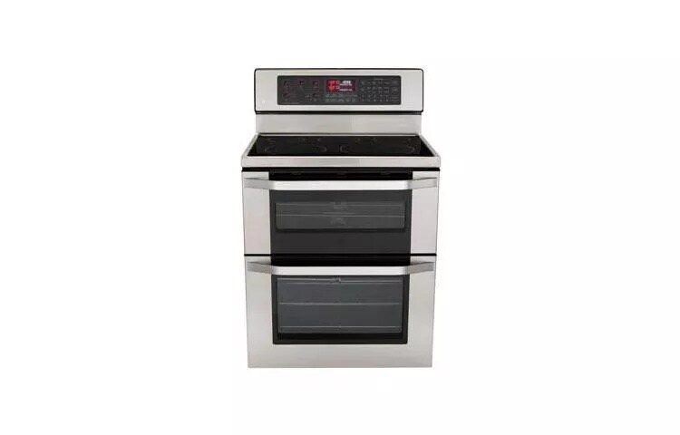 LG Studio - 6.7 cu. ft. Capacity Electric Double Oven Range with Infrared Heating™