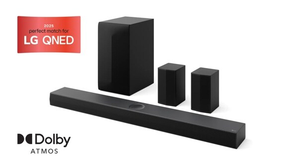 S70TR LG Home Theater Soundbar with Dolby Atmos® and Rear Speakers, 5.1.1 channel, Best QNED matching