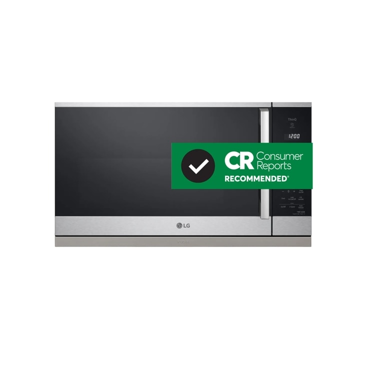 LG MVEL2125X Microwave with Consumer Reports Recommended Badge - Front View