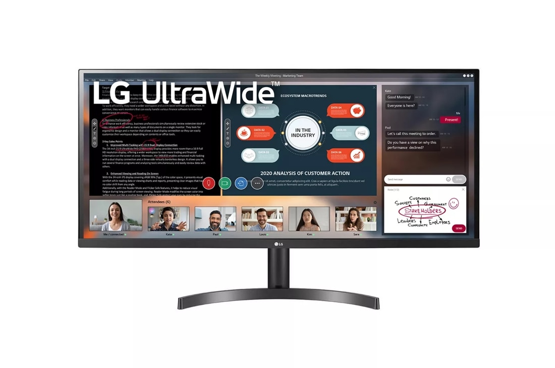 LG 34WL500-B 34 Inch 21:9 UltraWide 1080p Full HD IPS Monitor with