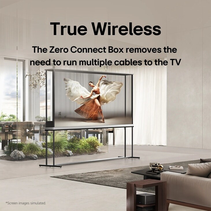 World's First Transparent True Wireless TV LG SIGNATURE OLED T