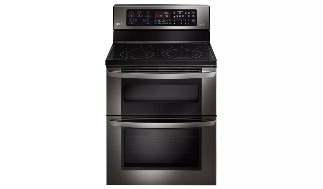 LG Black Stainless Steel Series 6.7 cu. ft. Electric Double Oven Range With EasyClean®