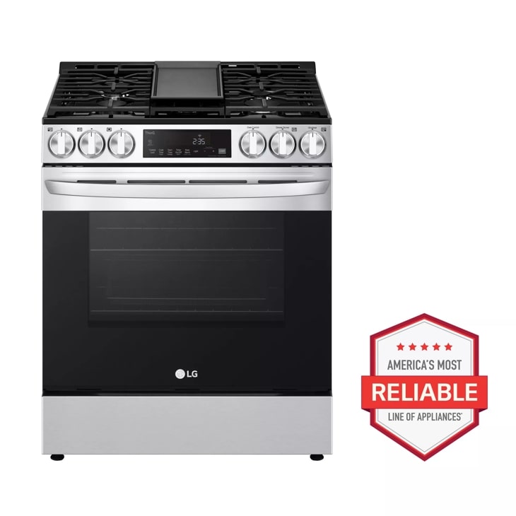 LG 5.8 Cu. Ft. Smart Freestanding Gas True Convection Range with EasyClean  and InstaView Black Stainless Steel LRGL5825D - Best Buy