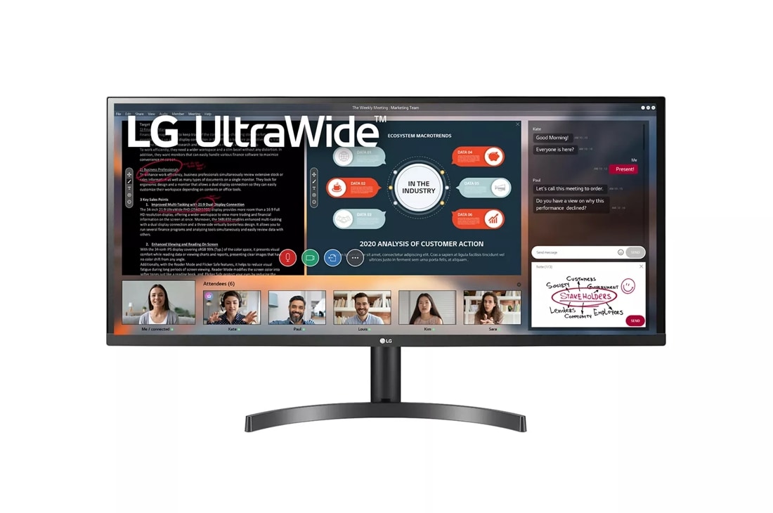 LG 34 UltraWide IPS FreeSync LED Monitor 2560 x 1080 21:9 34WL600-B 