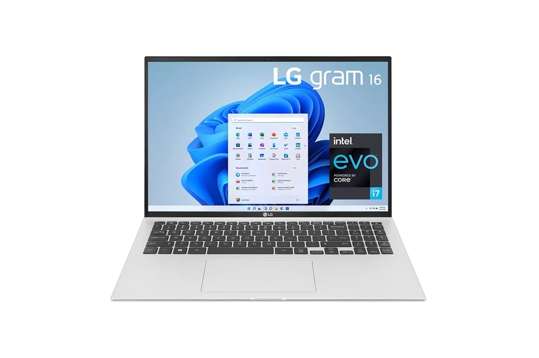 LG gram Ultra-Ligera, panel IPS de 16” 16:10, 11th Gen Intel® Core™ i7 Evo™  platform & Iris® Xe Graphics