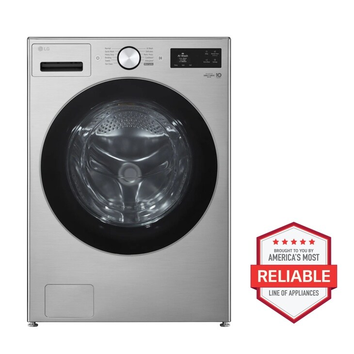 5.0 cu. ft. Front Load Washer and 7.4 cu.ft. Gas Dryer with pedestal washer and drawer in Graphite Steel WM5800HVA_DLGX5801V_WD300CV_WDP6V