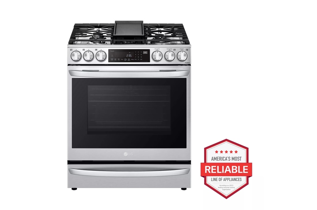LSGL6337F by LG - 6.3 cu ft. Smart Wi-Fi Enabled ProBake Convection®  InstaView™ Gas Slide-in Range with Air Fry