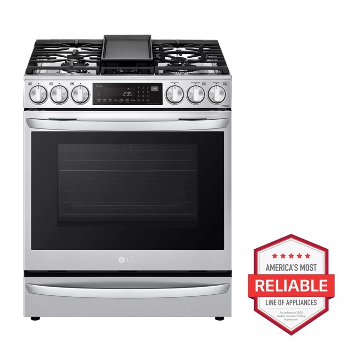 LSGL6337F by LG - 6.3 cu ft. Smart Wi-Fi Enabled ProBake Convection®  InstaView™ Gas Slide-in Range with Air Fry