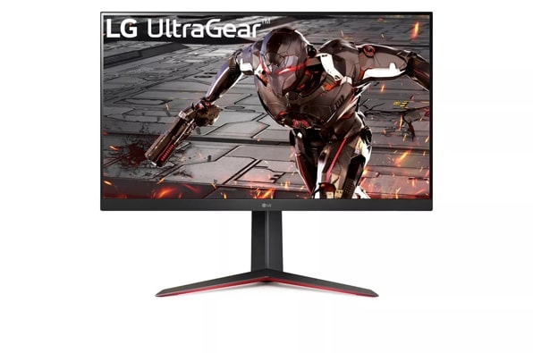 Front view of the 32 Inch LG UltraGear (32GN650-B) gaming monitor with 165Hz refresh rate and 1ms (GtG) response time