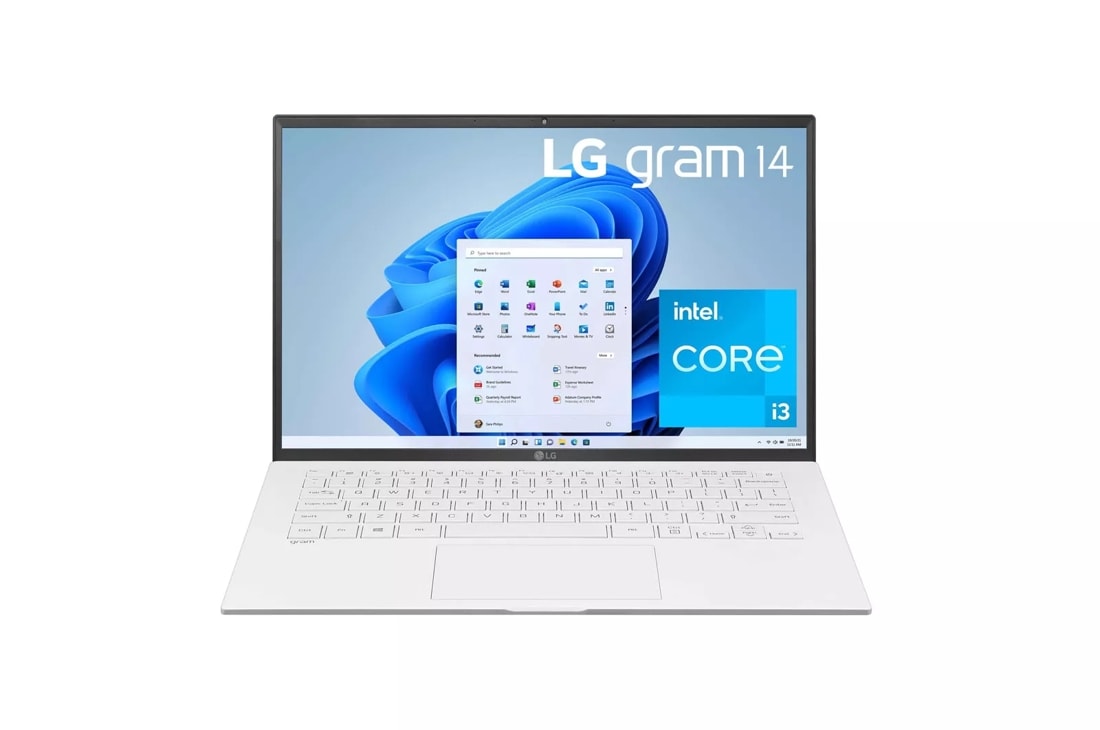 LG gram 14” Lightweight Laptop, Intel® 11th Gen Core® i3 Evo™ Platform, 8GB  RAM, 256GB SSD, White