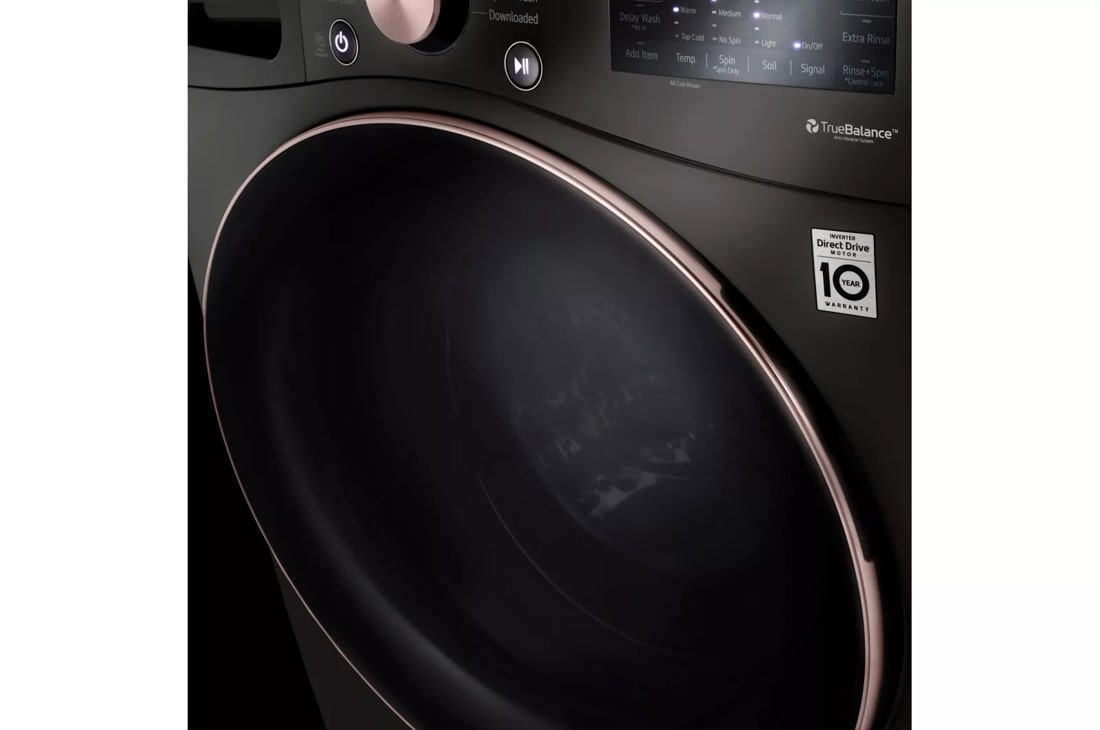 LG 4.5 Cu. Ft. Stackable SMART Front Load Washer in Black Steel with Steam  and TurboWash360 Technology WM4000HBA - The Home Depot