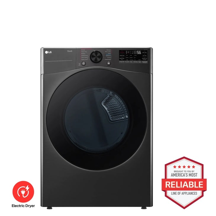LG DLEX4080B Electric Dryer Brought to You by Americas Most Reliable Line of Appliances - Front View