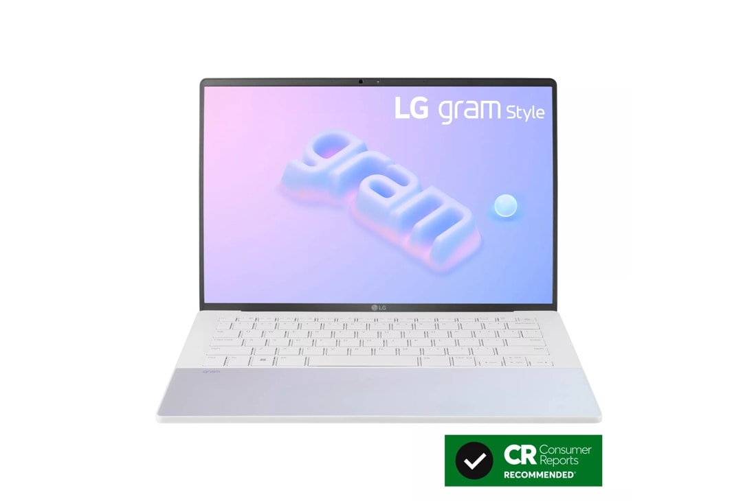 LG gram Style 14” OLED Laptop with Consumer Reports Logo