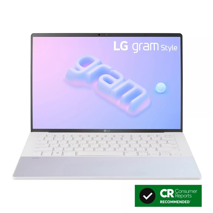 LG gram Style 14” OLED Laptop, Intel® 13th Gen Core® i7 Evo™ Platform,  Windows 11 Home, 16GB RAM, 512GB SSD, Dynamic White