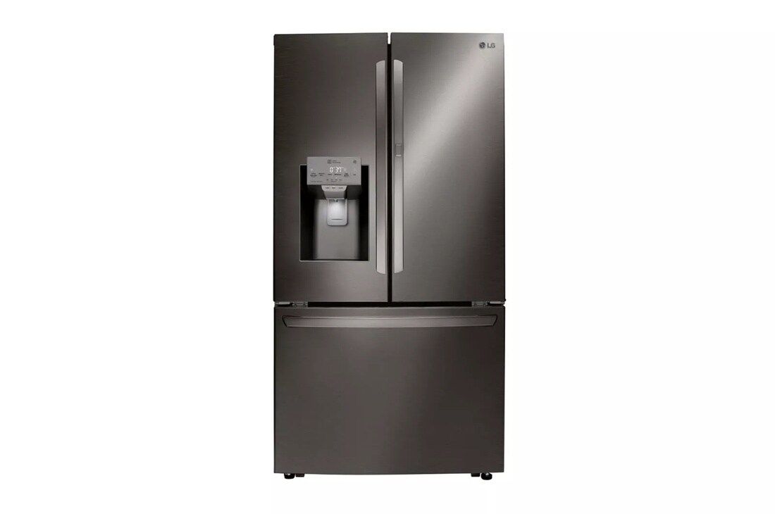 Front view of the 30 cu. ft. Smart wi-fi Enabled French Door Refrigerator with Door-in-Door® - LRFDS3006D. 