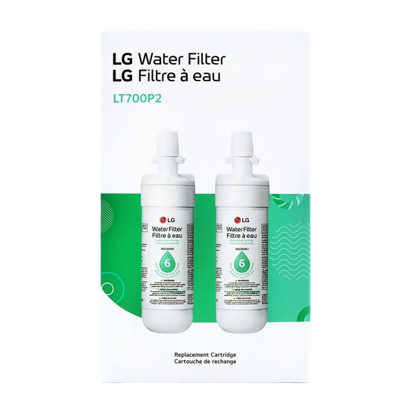 Pack De 2 Filtros De Agua LG LT700P (ADQ360061) - Compatibles Con Neveras LG Y Kenmore 9690