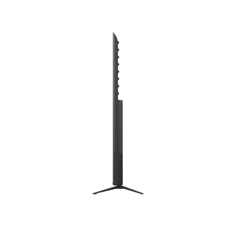 85-Inch 85NU700BPUA 4K UHD TV ultra-slim side profile showing thin display panel with sturdy base stand - Side View