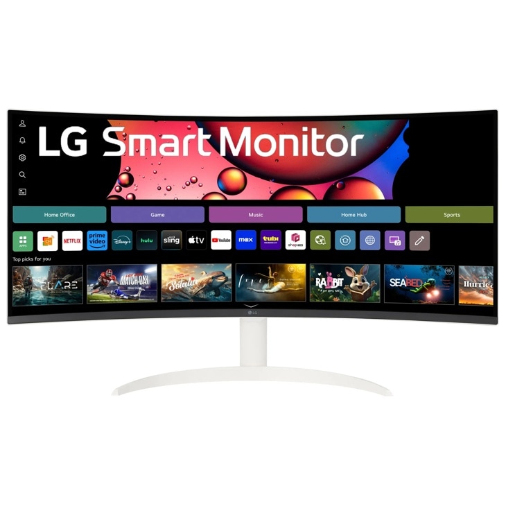34 Inch Smart Monitor WQHD 21:9 Curved Screen 100Hz with webOS