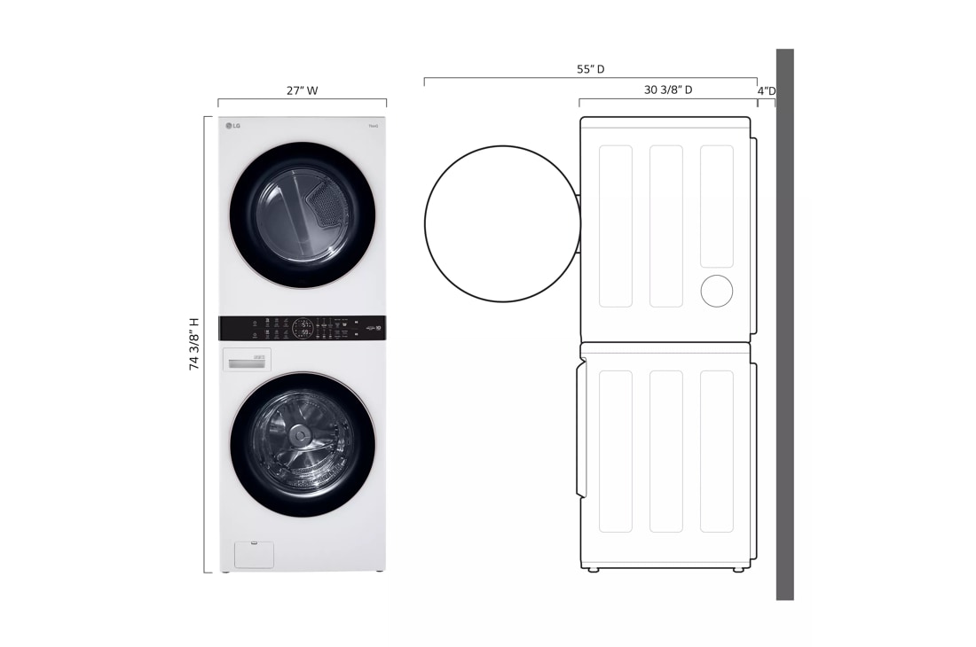 Single Unit Front Load LG WashTower™ - WKE100HWA