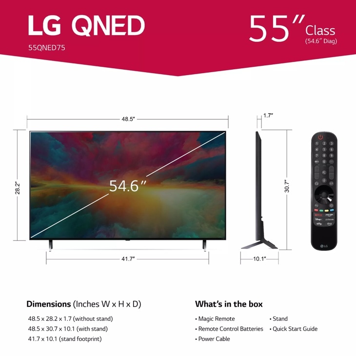 55 inch Class LG QNED75 4k Smart TV 55QNED75URA | LG USA