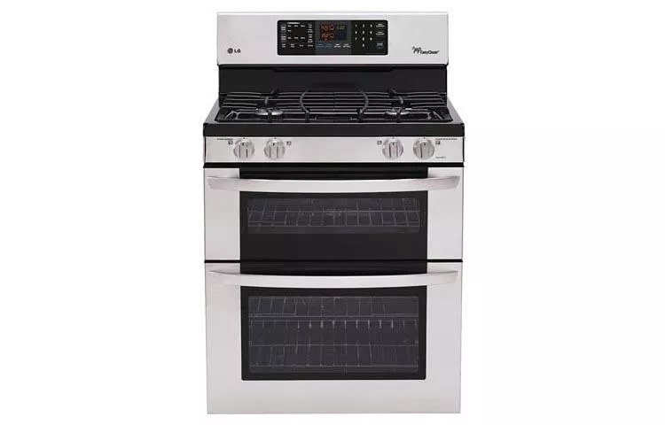 6.1 cu. ft. Capacity Gas Double Oven Range with 4 Sealed Gas Burners and EasyClean®