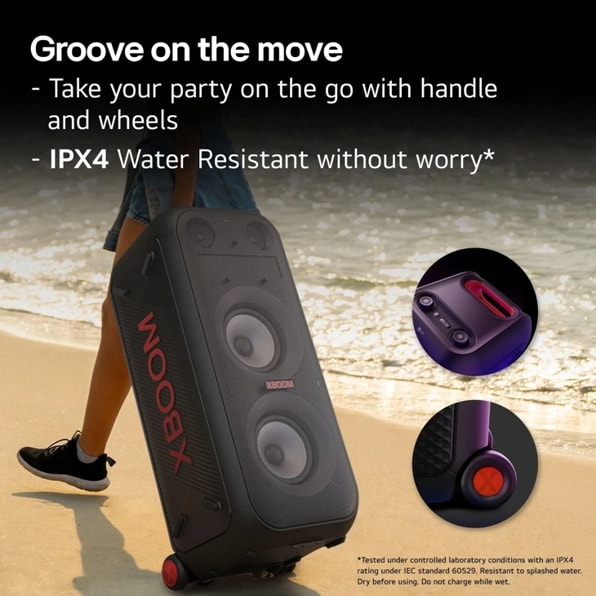 【価格交渉可】LG XBOOM XL9T 最大出力1000W　Bluetooth Buy 1000W LG XBOOM IPX4 Bluetooth Speaker - XL9T | LG IN